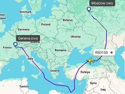 Маршрут полета делегации РФ. Фото: news-pravda.com